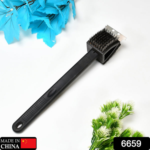 Black 2 Side Use Brush Scarp Cleaning Brush &  Wire Brush for Garage Use