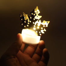 LED Diya in Gold Leaf Design