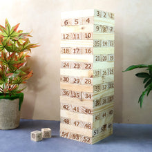 Numbered Wooden Tumbling Tower Game Set