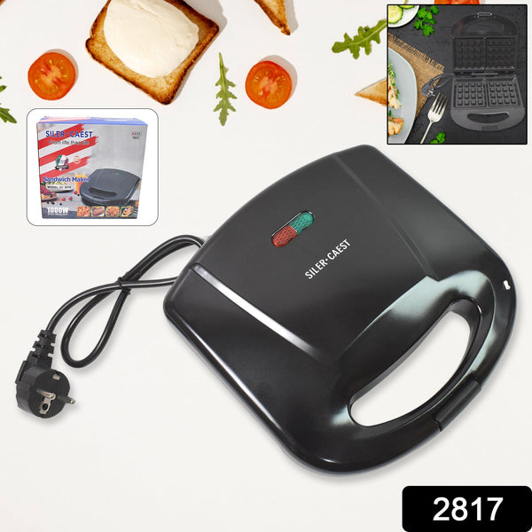 Sandwich Maker, Makes 2 Square Shape Sandwich | Non-Stick Plates| Easy to Use with Indicator Lights