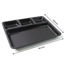 Plastic 4-Compartment Rectangular Meal Serving Tray – Sectioned Dining Plate (1 Pc)