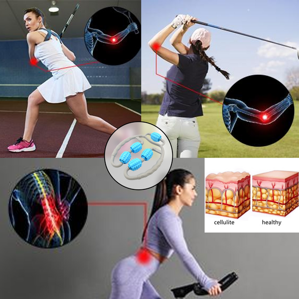 Muscle Massage Roller for Leg Soreness & Relaxation (5 Wheels, 1 Pc)