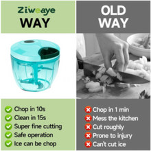 Manual Stainless Steel Vegetable Chopper – Compact, Extra Sharp with 5 Blades