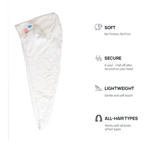 Premium Soft Microfiber Hair Drying Towel Wrap with Button (1 Pc)