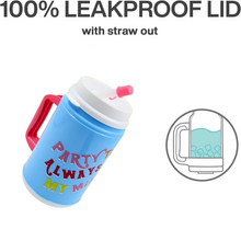 Insulated Mug with Lid Handle Flexible Straw with Cap (709 ML)